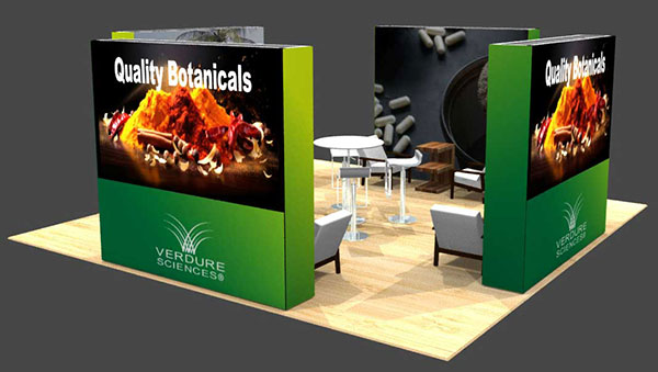 led video trade show booth