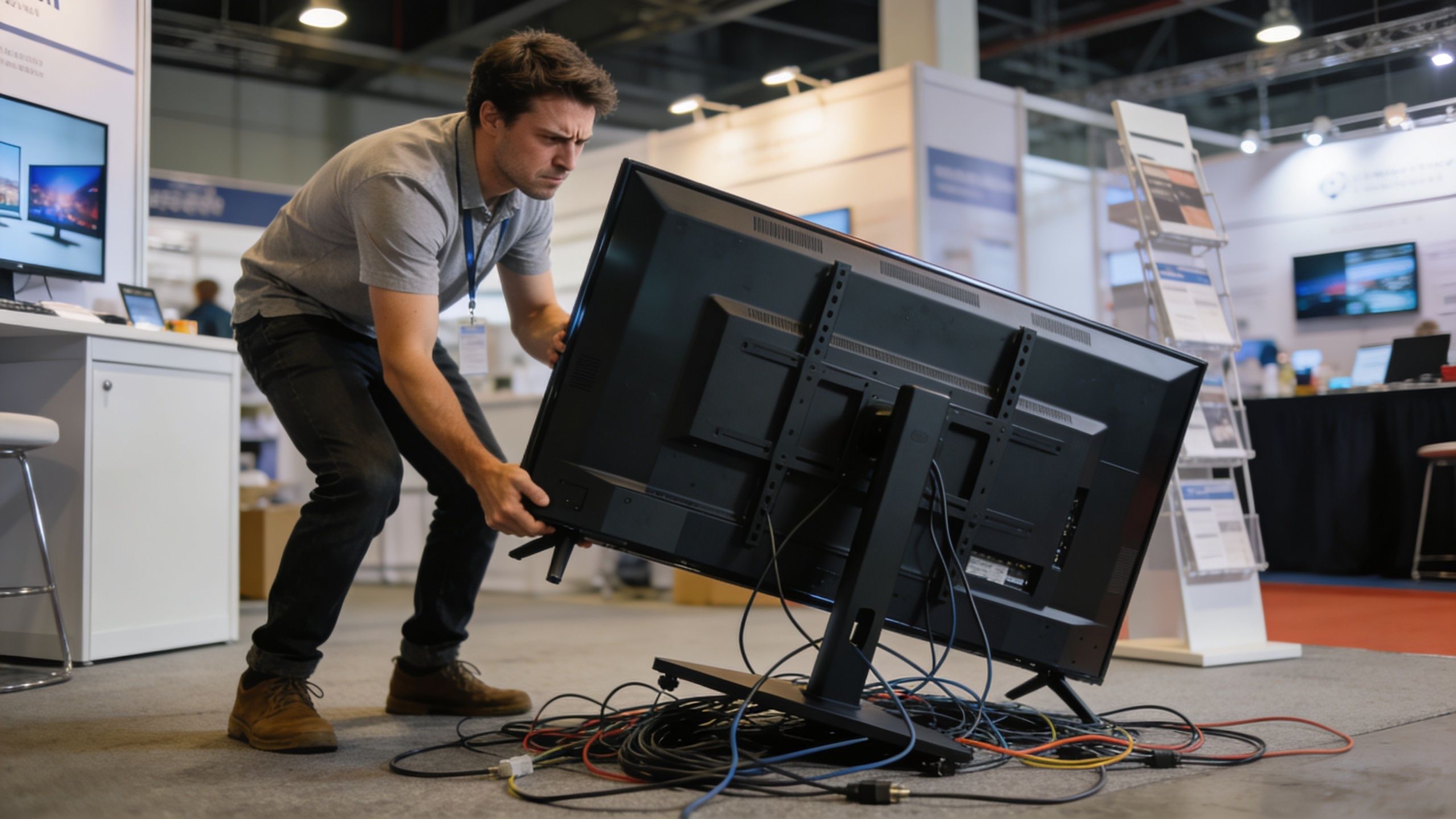 tradeshow tv stand