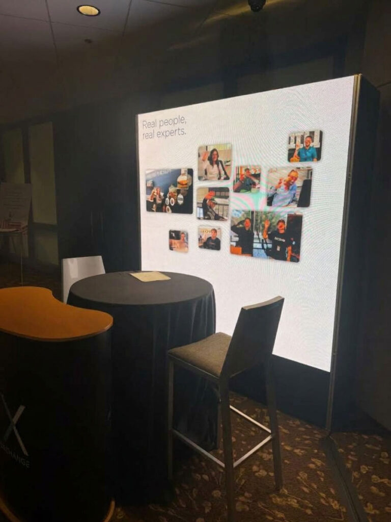 10x10 video wall rental booth