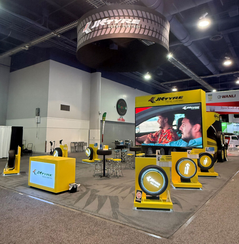 large screen video wall booth
