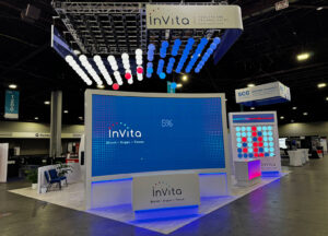 custom 30x40 video wall booth